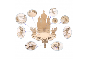 Заготовка для вишивки бісером підставки (для паски та писанок) ПФПК 001